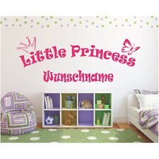 Kinderzimmer Wandtattoo Princess Wunschname Little Wandaufkleber Wandsticker