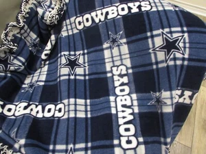 Dallas Texas Cowboys Football Fleece Baby Blanket Crochet Super Ruffle Boy Girl - Picture 1 of 8