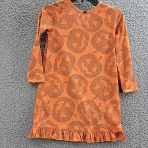 Carter's Pumpkin Print Long Sleeve Night Gown Toddler Girls 5T Orange Pullover - Picture 1 of 13
