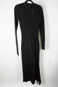 Giorgio Armani Black Gold Threaded Viscose Blend Dress Sz 38 BRAND NEW - Picture 1 of 5