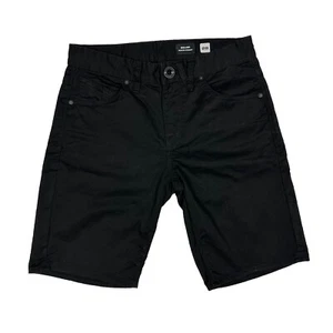 Volcom Solver Modern Straight Men's 5 Pocket Shorts Size 28 Black Zip Fly Twill - Picture 1 of 10