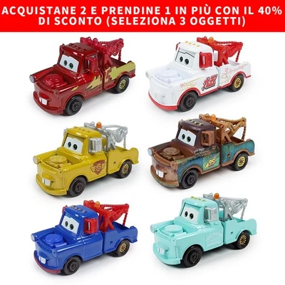 Auto giocattolo Disney Pixar rara 1:55 pressofusa Tow Mater rossa dorata Sakura - Immagine 1 di 3