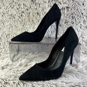 Zapatos de salón Steve Madden Daisie negros gamuza cuero tacones de aguja punta 9,5 M - Imagen 1 de 10
