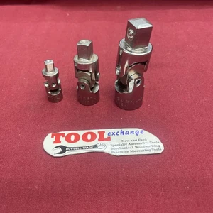 Craftsman USA 3-piece Universal Joint Set 1/4" + 3/8" +1/2" Drive G series - Picture 1 of 3