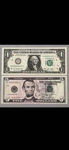 FANCY SERIAL NUMBER $1 and $5 DOLLAR BILL LOW SERIAL 3 DIGIT  BILL 00000321 - Picture 1 of 1