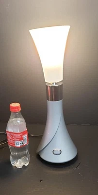 Abajur de mesa OttLite tulipa ajustável pescoço de ganso cor cinza branco VINTAGE! - Imagem 1 de 4