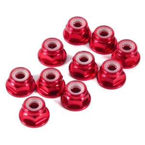 10Pcs M3 Nylon Insert SelfLock Aluminum Nuts Hex Lock Nut Dark Red UK - Picture 1 of 1