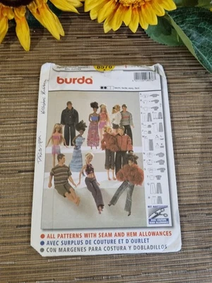 Burda 8576 Sewing Pattern Doll Clothes 29 - 31 cm Vintage Jacket Dress BEE - Image 1 of 4