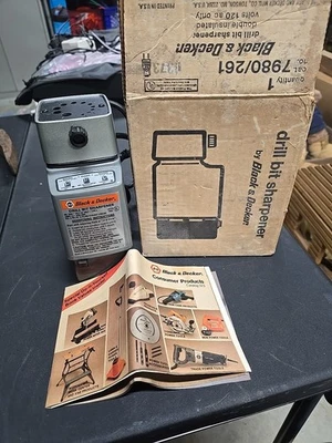 Afilador de brocas vintage Black & Decker modelo 7980 amperios 2,0 RPM 3000 FUNCIONA Foto 1 de 4