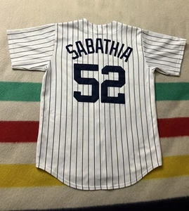 New York Yankees Carsten Charles Sabathia Jr. CC #52 Pinstripe Jersey Large L - Picture 1 of 7