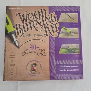 Kit de Quema de Madera para Principiantes Por Cultura Artesanal 40 Piezas Edición Inicial Hobby Craft - Imagen 1 de 2