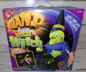 Airformz Giant 8 Foot Wacky Witch and Cauldron Halloween Inflatable NEW IN BOX - Picture 1 of 2