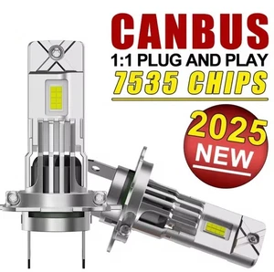 2 AMPOULES MINI H7 A LED VENTILE EN 300W 50000LM 6000K POUR FEU PHARE DE VOITURE - Imagen 1 de 17