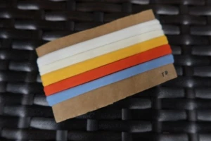 Lycra Stretchable Pony Rubbers for Girls – Assorted Colors (5-Pack) Blue Yellow - Picture 1 of 1