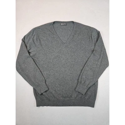 Suéter Kallspin Gris Mezcla de Lana Cuello en V XL Hombre Tejido Suave Pullover Foto 1 de 4