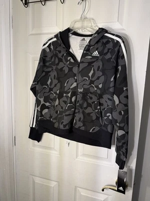 Adidas Niñas Cremallera Frontal Esencial 3 Rayas Polar Chaqueta Negro Camuflaje Talla XL! Foto 1 de 4