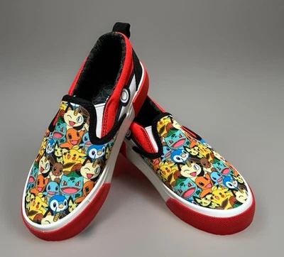 NUEVO GroundUP POKEMON PERSONAJES Zapatos Deportivos de Lona Sin Cordones Unisex Niños Talla 13 Foto 1 de 4