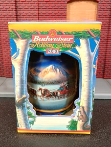 2000 Budweiser Holiday Stein Holiday In The Mountains Christmas Beer Collectible - Picture 1 of 6
