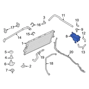 Genuine Ford Engine Coolant Reservoir LC3Z-8A080-D - Picture 1 of 3
