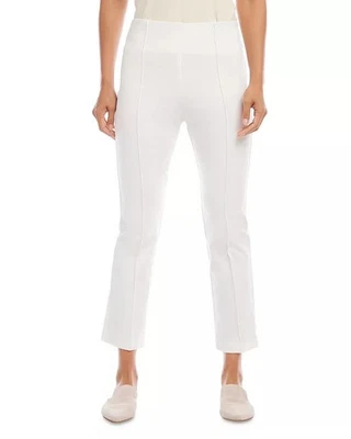 NEW- Women's Size M  Karen Kane Cropped Seam Front Pants Wide-leg Off White $108 - Image 1 of 4
