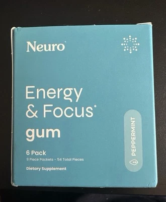 ( 54 Total pcs) Neuro Gum L-theanine B-12 CaffeineBoost Energy &  Focus - Image 1 of 4