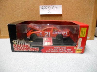 1/24 Racing Champions 1996 Premier H.O. Banco #21 Citgo M. Waltrip Ford T-Bird Foto 1 de 3