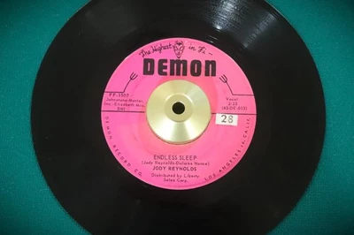 JODY REYNOLDS 45 Endless Sleep / Tight Capris DEMON 1507 Rock Rockabilly EX VG++ - Image 1 of 4