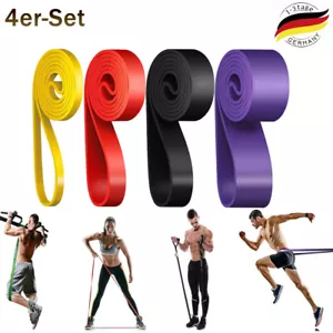 4x Widerstandsbänder Klimmzughilfen Fitnessbänder Klimmzüge Resistance Bands DE - Bild 1 von 24