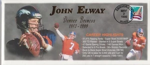 JOHN ELWAY Karrierebilanz und Statistiken Ruhestand Gedenkbrief Umschlag - Bild 1 von 1
