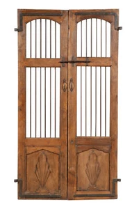 Tür Tor Massivholz Und Eisen Innen- Oder für Draußen Alte Und Antique - Bild 1 von 8