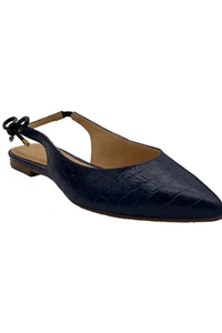 Jack Rogers Slingback Flats Serena Midnight Black - Picture 1 of 3