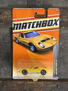 Matchbox Miura P400 S, Yellow, card #14 2011, Heritage Classics, Lamborghini