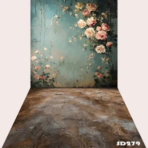 10'x20' Computerbemalt Antik Blumen Wand Landschaft Hintergrund SD279 - Bild 1 von 4