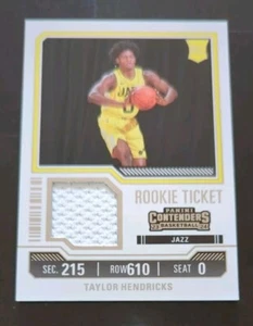 π2023-24 Taylor Hendricks Panini Contenders Rookie Ticket Swatches RTS-TAY RC - Picture 1 of 2