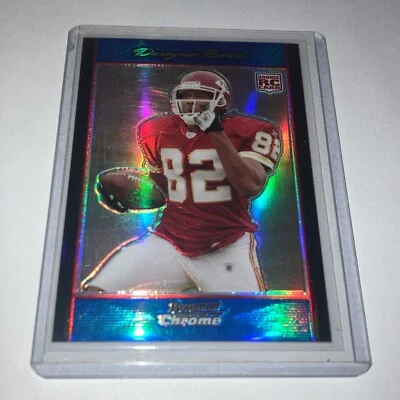 2007 Bowman Chrome Blue Refractors RC #BC78 Dwayne Bowe Chiefs 125/150 - Image 1 of 3