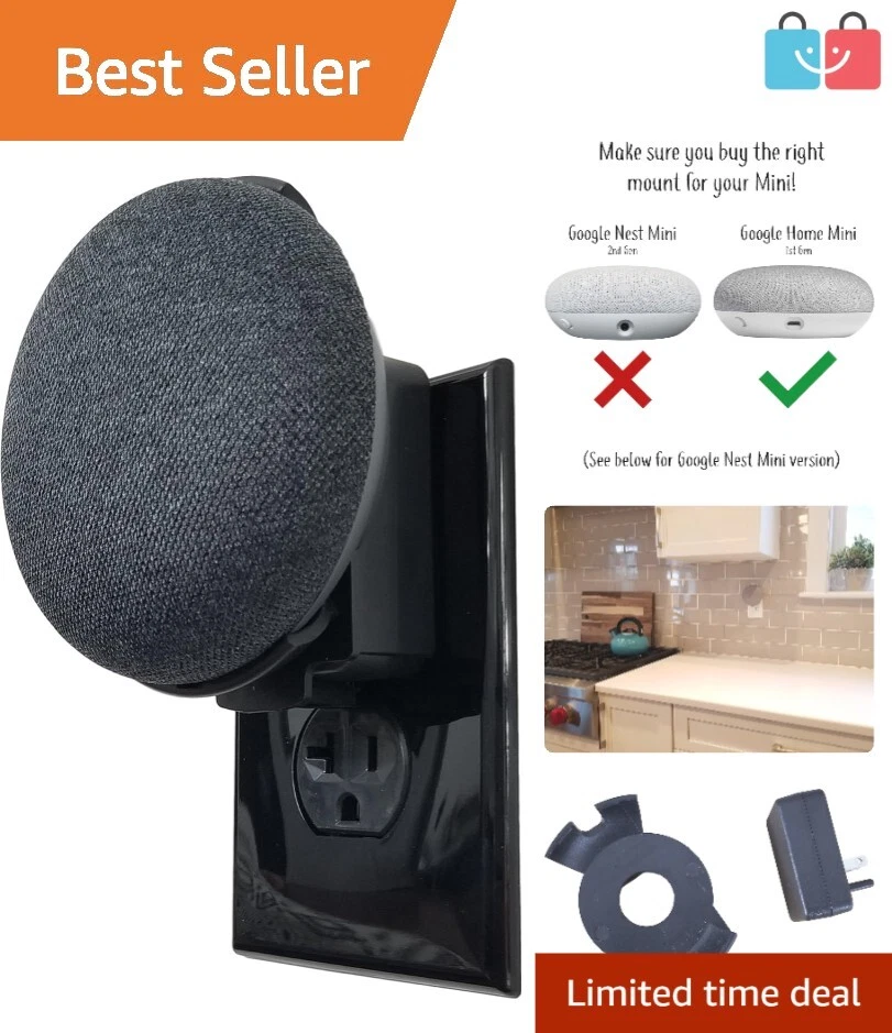 Versatile Wall Hanger Stand for Google Home Mini - Fits Any Outlet Configuration - Image 1 of 4