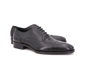 NUEVO | $895 D CUADRADO D2 US 10 EU 43 PUNTERA OXFORD NEGRO PULIDO - Imagen 1 de 14