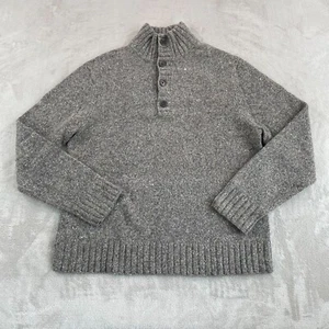 Banana Republic Henley Sweater Men Large Brown Wool Cashmere Knit Luxury NWOT - Picture 1 of 8