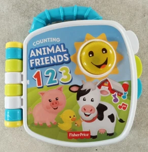Fisher Price Animal Friends Counting Book Toy Talking Lights Up - Picture 1 of 3