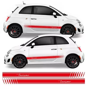 Turismo Seitenstreifen Fade Grafik passt Fiat 500 Abarth 595 Vinyl Aufkleber - Bild 1 von 3
