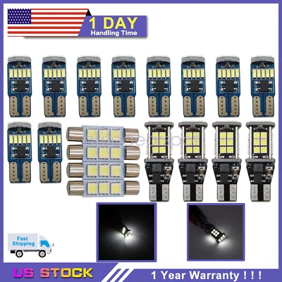 Kit de paquete de bombillas LED interiores blancas para Toyota Tundra 2007-2021 18 piezas Foto 1 de 4