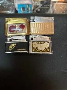 lote vintage de 4 encendedores suflower gasolina - Imagen 1 de 3