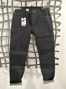 Lee 101 Rider Selfedge Denim Crudo Calce Ajustado Pierna Recta Para Hombre 36 X 34 Raro - Imagen 1 de 6