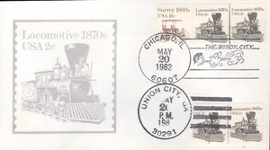 1982 Kennzeichenspule FDC - Scott# 1897A Combo - P#3 und P#4 - Andrews UA - Bild 1 von 1