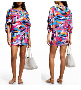 NWT Trina Turk Rio Tunic Swimsuit Cover Up dress Beach Resort Cruise Size L - Bild 1 von 12
