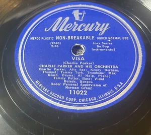 78 Charlie Parker Visum/Reisepass 1949 Mercury 11022 spielt Sehr guter Zustand - Bild 1 von 5