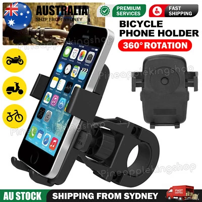 360° Rotation Mobile Phone Holder Handlebar Mount for Motorcycle Bicycle Bike AU - image 1 of 4