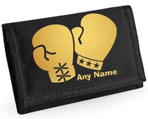 Boxing Gloves Personalised Boys Kids Ripper Wallet With Coin Holder, Christmas - Picture 1 of 11