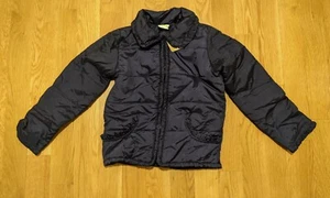 NWT L 10 12 Crazy 8 Winter Holiday Navy Blue Puffer Jacket Coat Uniform School - Picture 1 of 4