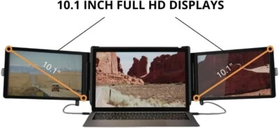 10.1" Laptop Screen Extender  (Xebec Tri-Screen 2 LCD Screen) - Image 1 of 4